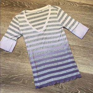 Michael Stars Stripe Purple Ombré top